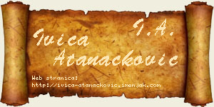 Ivica Atanacković vizit kartica